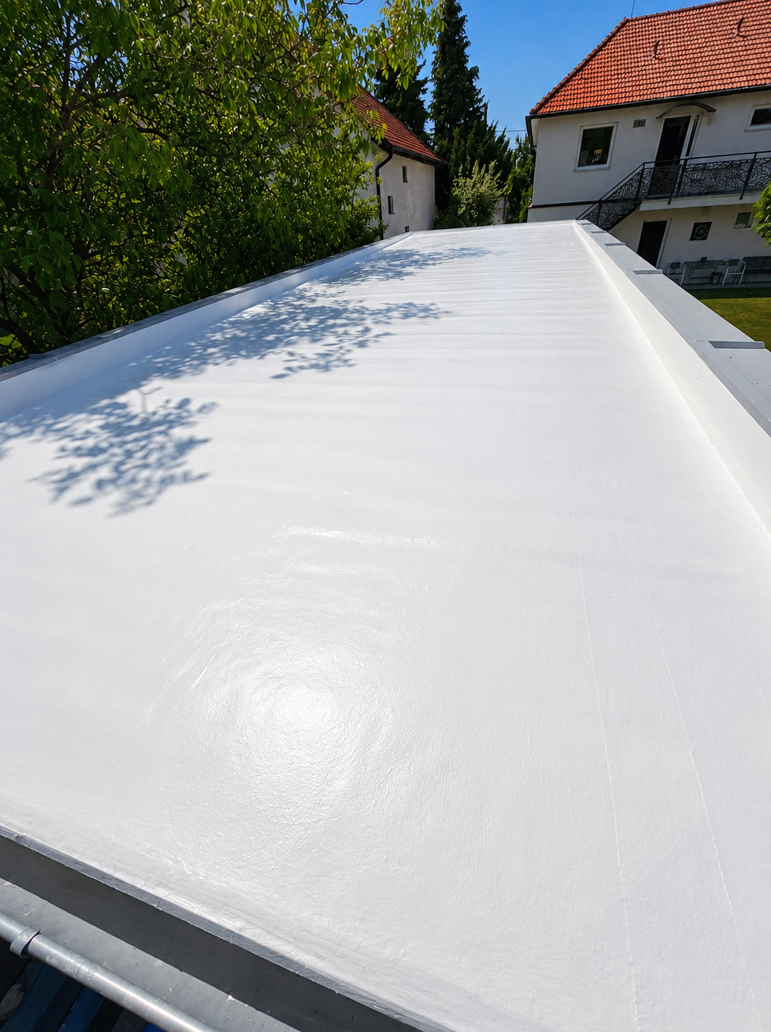 Detail hydroizolačního nátěru rodinného domu